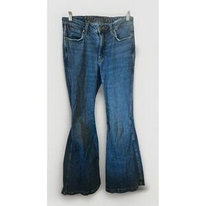 Wrangler Retro‎ Trumpet Flare Jeans Womens 28 Boho Western Countryside Chic Bell